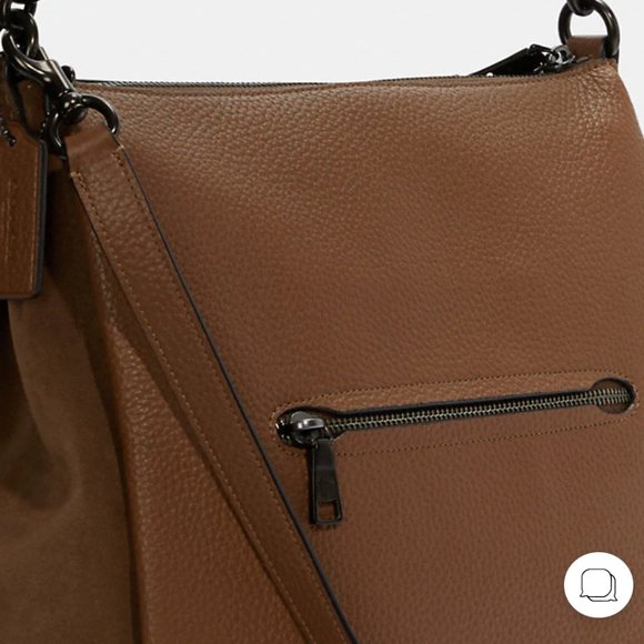 Coach Bags Coach Shay Shoulder Bag Soft Pebble Leather And Suede Pewtervintage Khaki Poshmark